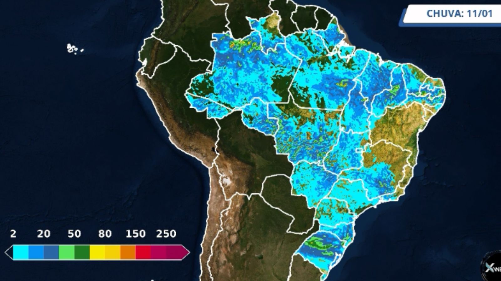 Temporais se espalham de norte a sul do País. Saiba como ficam os volumes de chuva