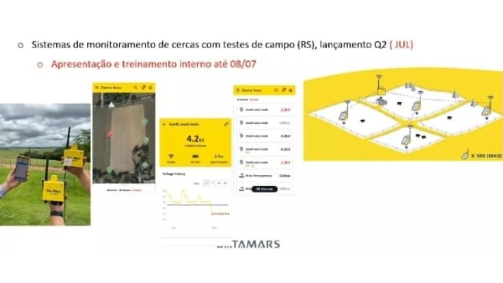 Esquema de monitoramento das cercas elétricas. Foto: Reprodução/Tru-Test Datamars