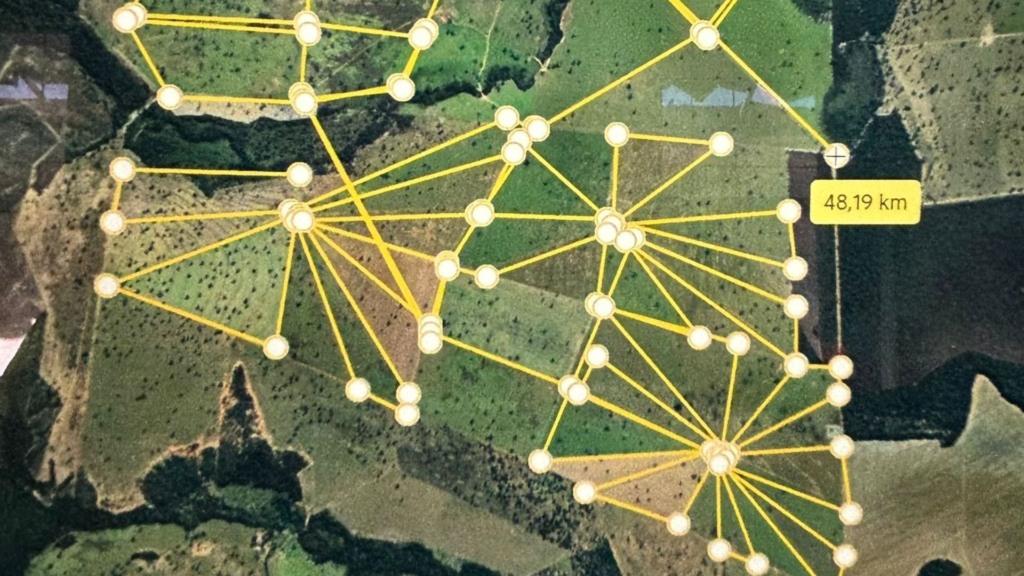 Fazenda com as cercas el&eacute;tricas e os rotacionados. Foto: Divulga&ccedil;&atilde;o.